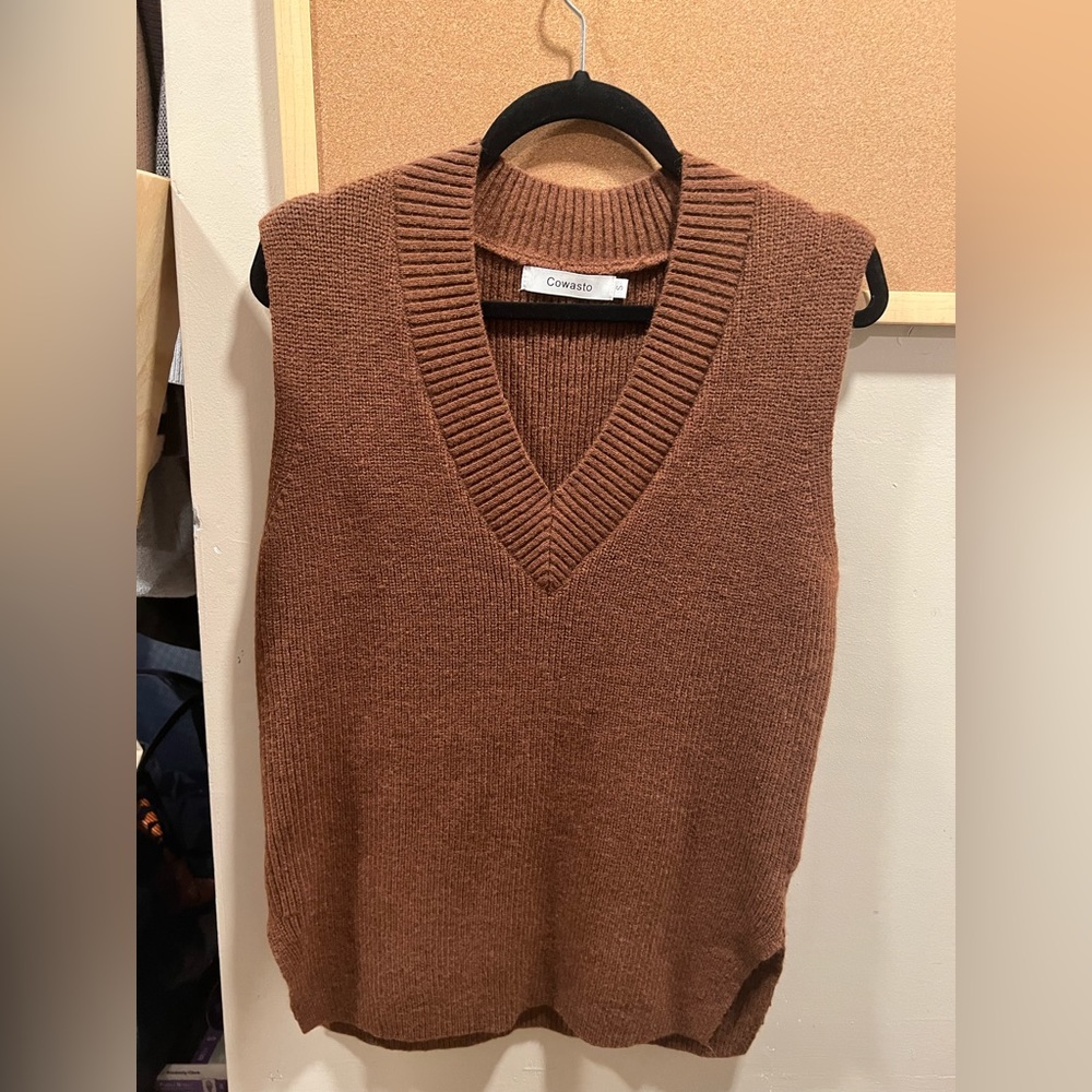 Brown soft (I think cotton) vest